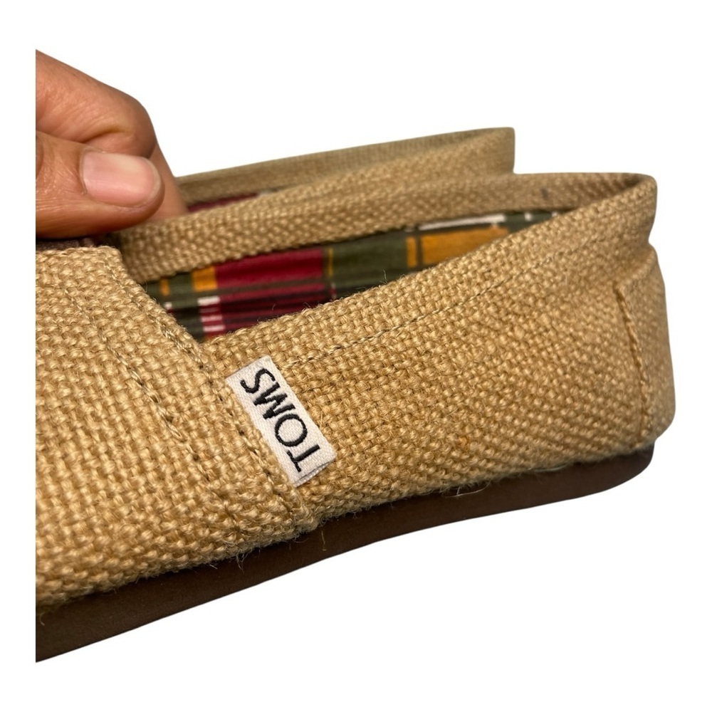 Toms Classic Natural Burlap Women’s Canvas Espadrilles Shoes Size 7 US - Picture 5 of 9